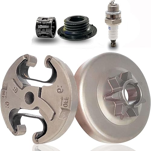 Piñón 7T Kit de rodamiento de tambor de embrague para Husqvarna 455 460 Rancher Jonsered CS2255 Sierra de cadena Re 537291702 537110503