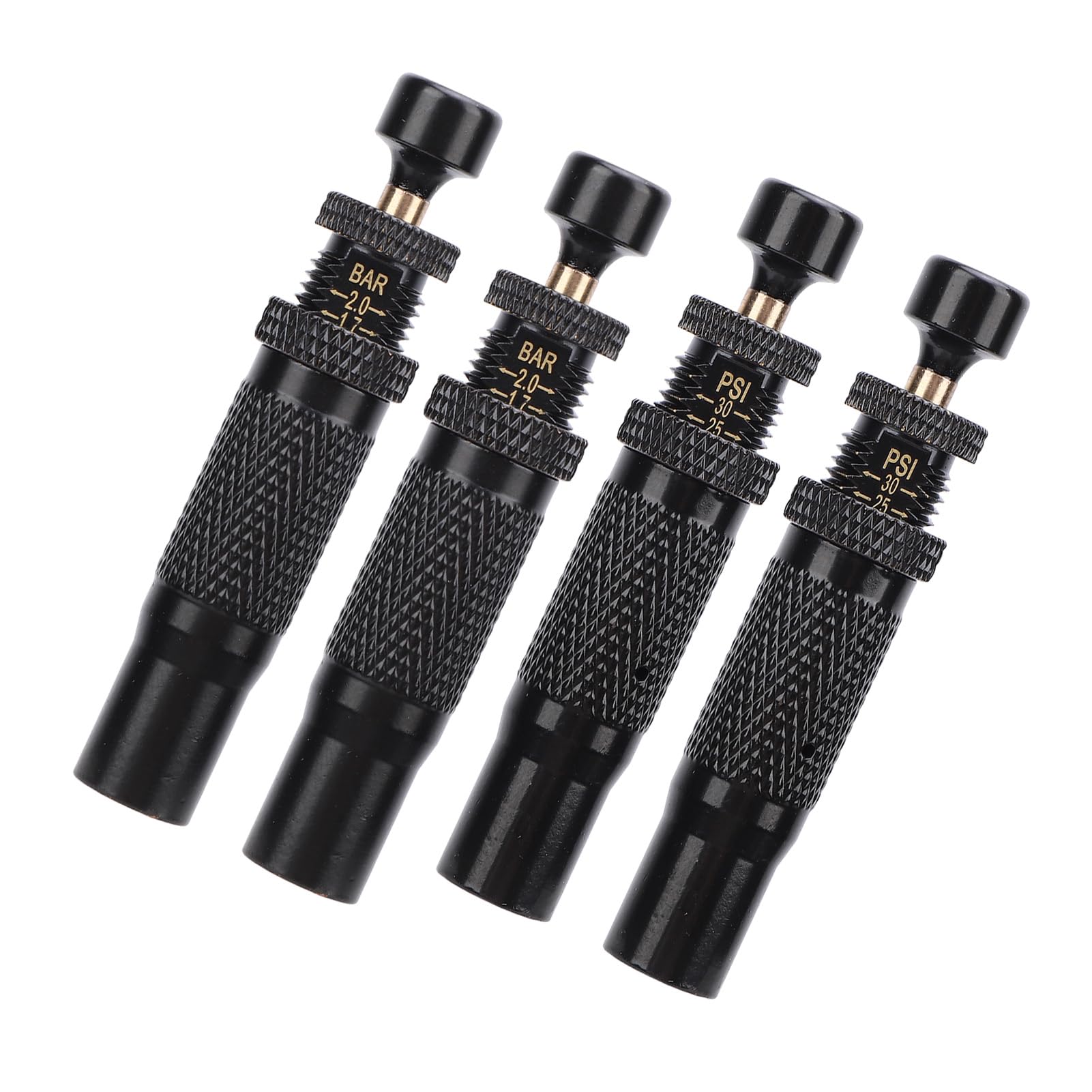 Kit de Válvula Desinfladora de Neumáticos, Parada Automática Ajustable, Material de Latón Todoterreno 4x4, 4 Uds.