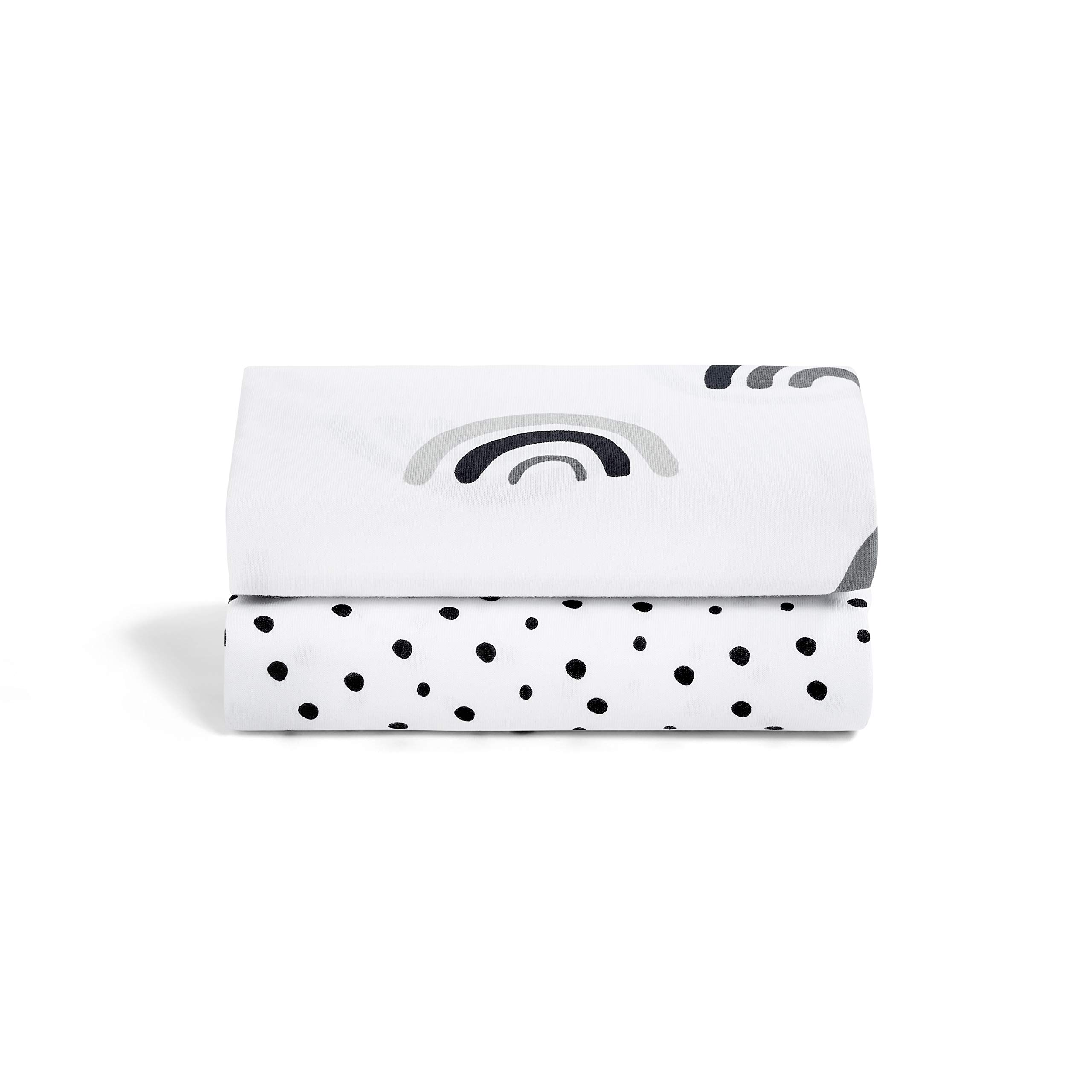 Draps-Housses Snüz Pour Berceau De Chevet - Lot De 2 En Coton Jersey | Blanc | 280g | Taille Universelle