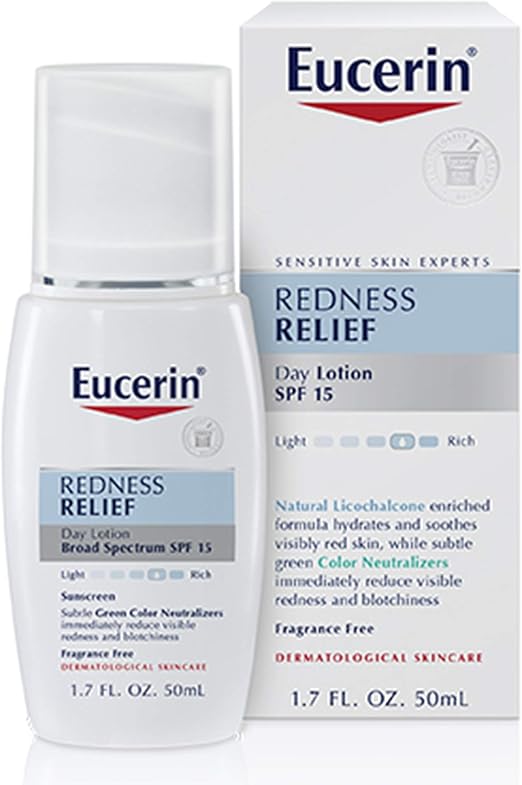 Eucerin Redness Relief Daily Perfecting Lotion SPF 15, 1.7 Ounce Bottle