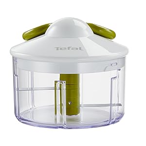 Tefal 5 Segundos - Picadora Manual 500 ml | 2 Cuchillas Independientes, Picado Grueso, Medio y Fino, Base Antideslizante, Sin Electricidad, Rápida y Segura, Verduras, Cebolla, Frutos Secos
