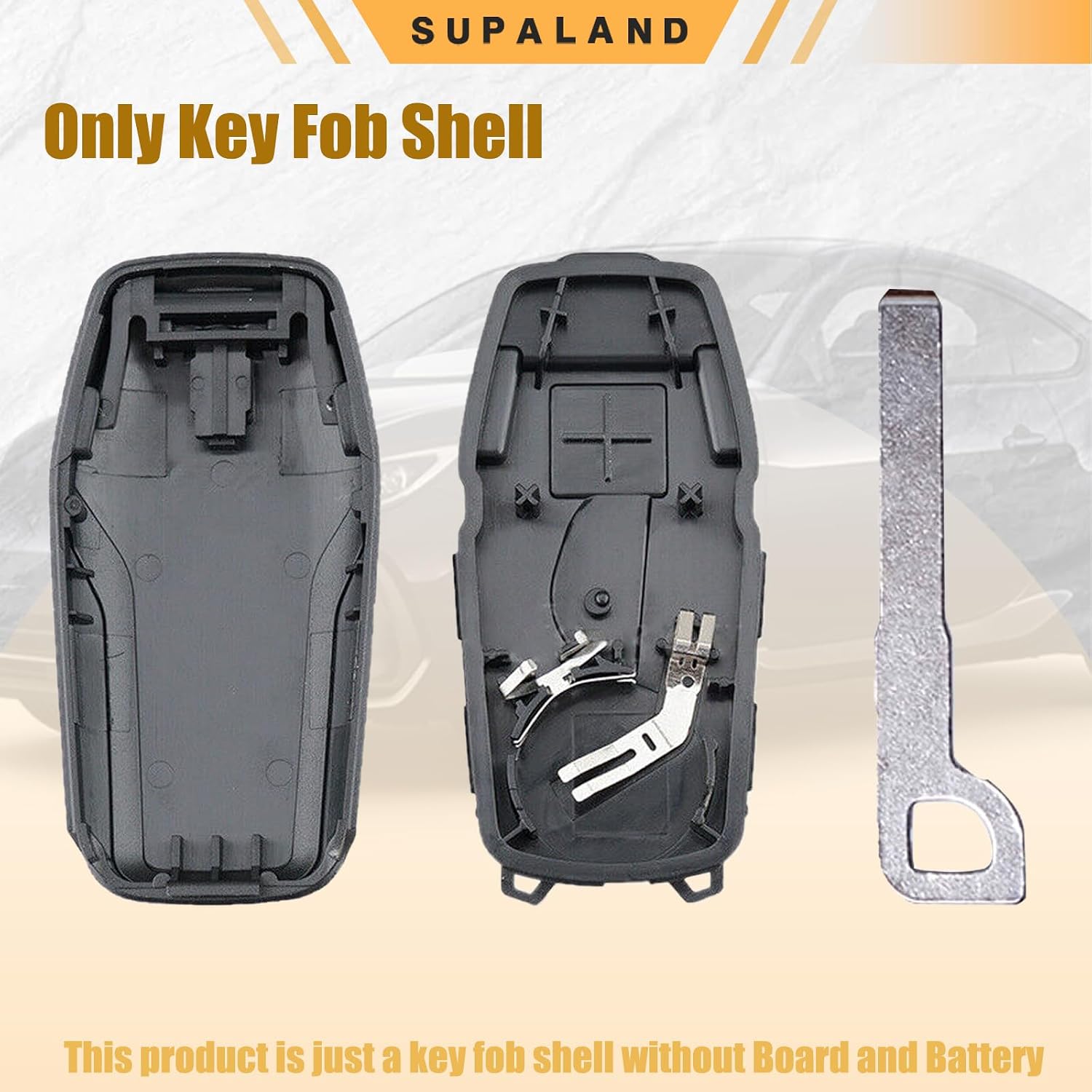 SUPALAND Key Fob Shell Case Replacement Fits for Ford Mustang Fusion Edge Explorer F150 F250 F350 Lincoln MKZ MKX MKC 2014-2017 Keyless Entry Remote Control 5 Button Pad Cover M3N-A2C31243300