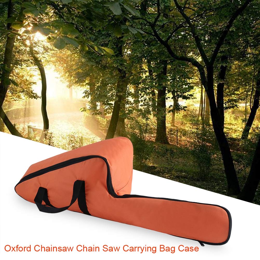 Bolsa de transporte para motosierra, portátil naranja Oxford Bolsa de transporte para motosierra Estuche protector Bolsas de almacenamiento Soporte 35.04 "x 18.90" x 5.12 "