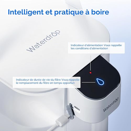 Waterdrop ED01W Caraffa Elettrica Istantanea, 3 Mesi, Certificata NSF - 8