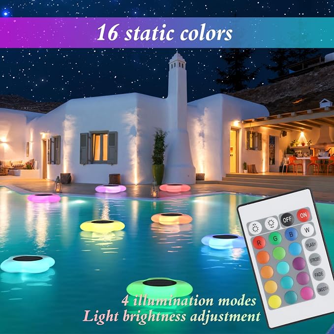 Luces solares flotantes para piscina, 1 pieza miniatura 2