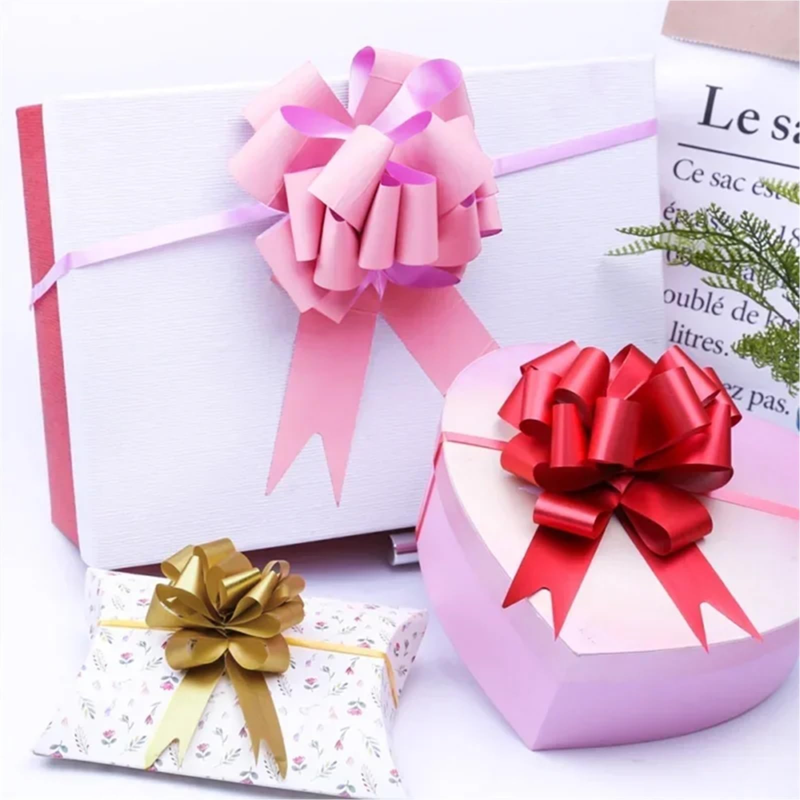 Schleifen zum Ziehen, 90 Stück, Geschenkknoten, Basteln, Hochzeit, Geschenkverpackung, Basteln, Zuhause, Geburtstag, Party, Weihnachtsdekoration, Feiern (schwarz)