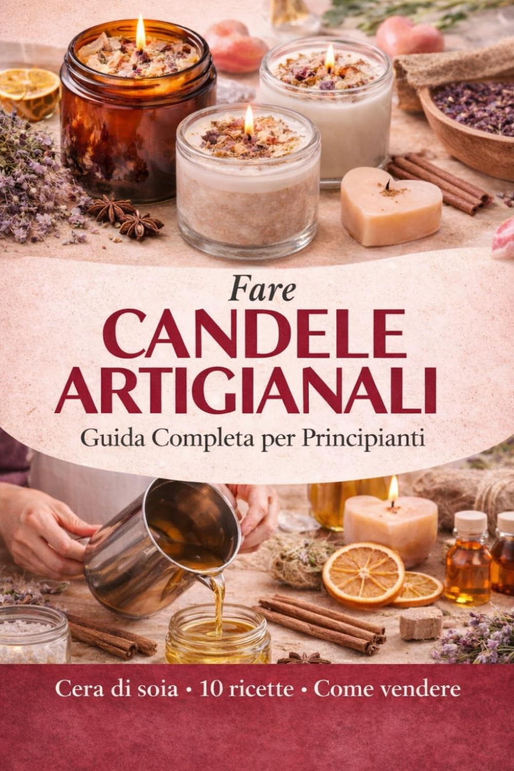 Fare Candele Artigianali: Guida Completa per Principianti: - Cera di Soia, Tecniche Professionali, 10 Ricette e Come Vendere le Tue Creazioni
