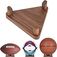 PUERSI Walnut Ball Holder Wall Mount - Display Stand for Basketball, Soccer, Football, Volleyball Storage