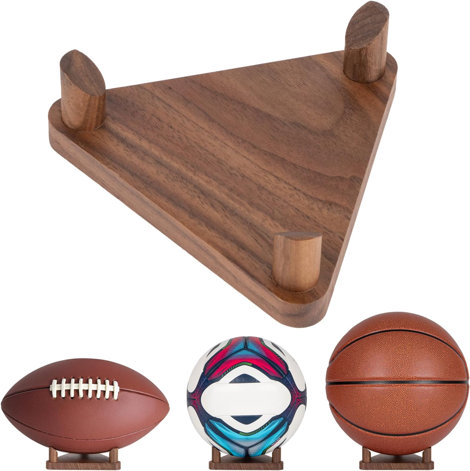 PUERSI Ball Holder Wall Mount Ball Stand Display Storage for Basketball Football Soccer Volleyball