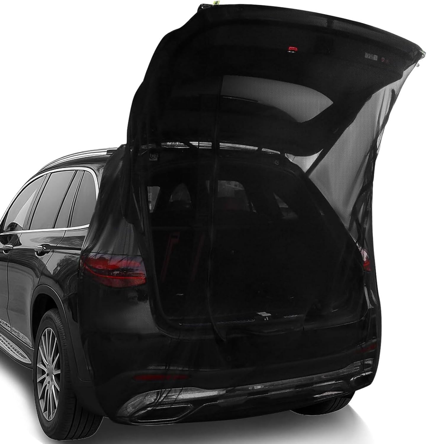 Luocute Car Camping Tailgate Net, Universal Breathable Mesh Screen for SUV RV with Magnetic Suction, Ventilation Protection Camping Essentials for Sedan Van Outdoor Travel