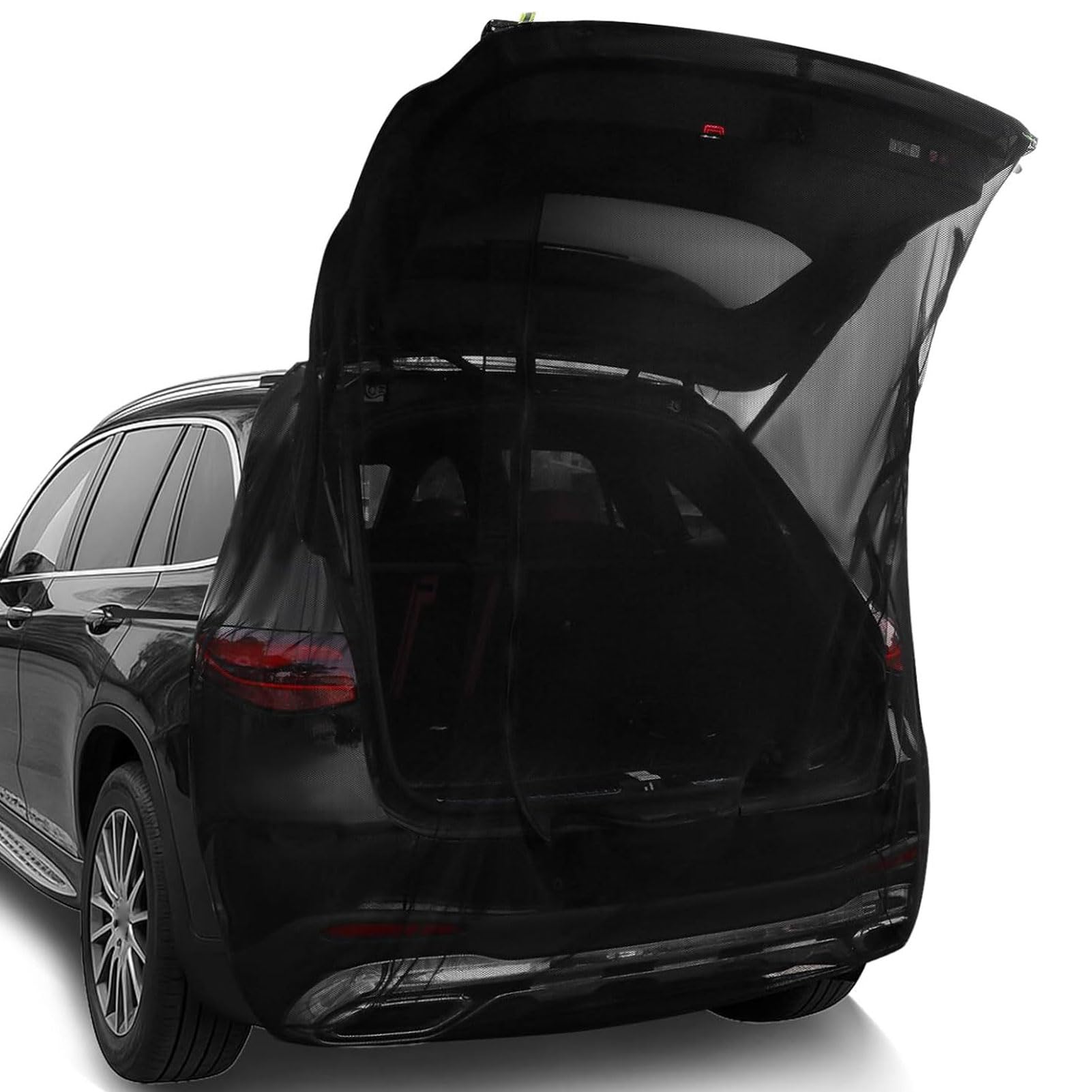 Rete di portellone da campeggio per auto, in rete traspirante durevole per SUV e viaggi all'aperto 72,83 x 80,71 pollici