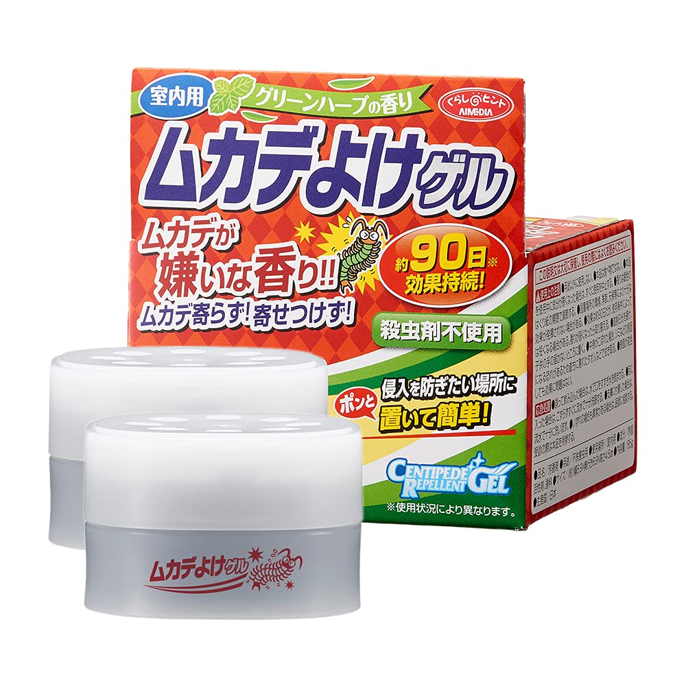 アイメディア(Aimedia) ムカデよけゲル 2個組 90日間持続 室内用 日本製 殺虫成分不使用 芳香用品 不快害虫 防虫