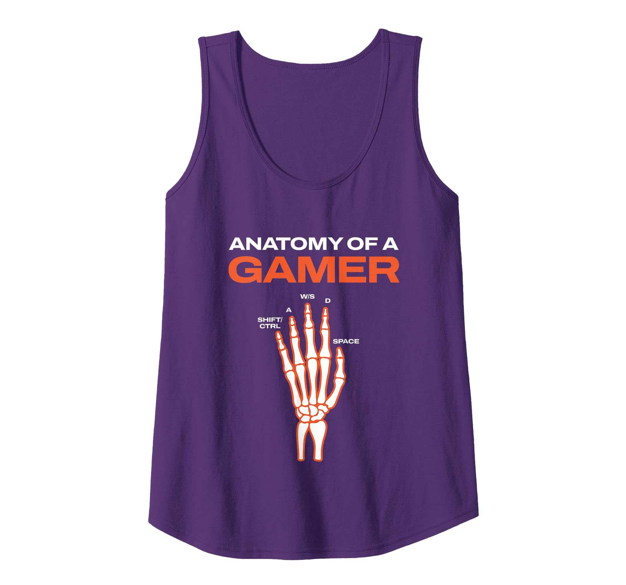Anatomy Of A Gamer Skeleton Hand Funny Men Boys Kids Teens Tank Top