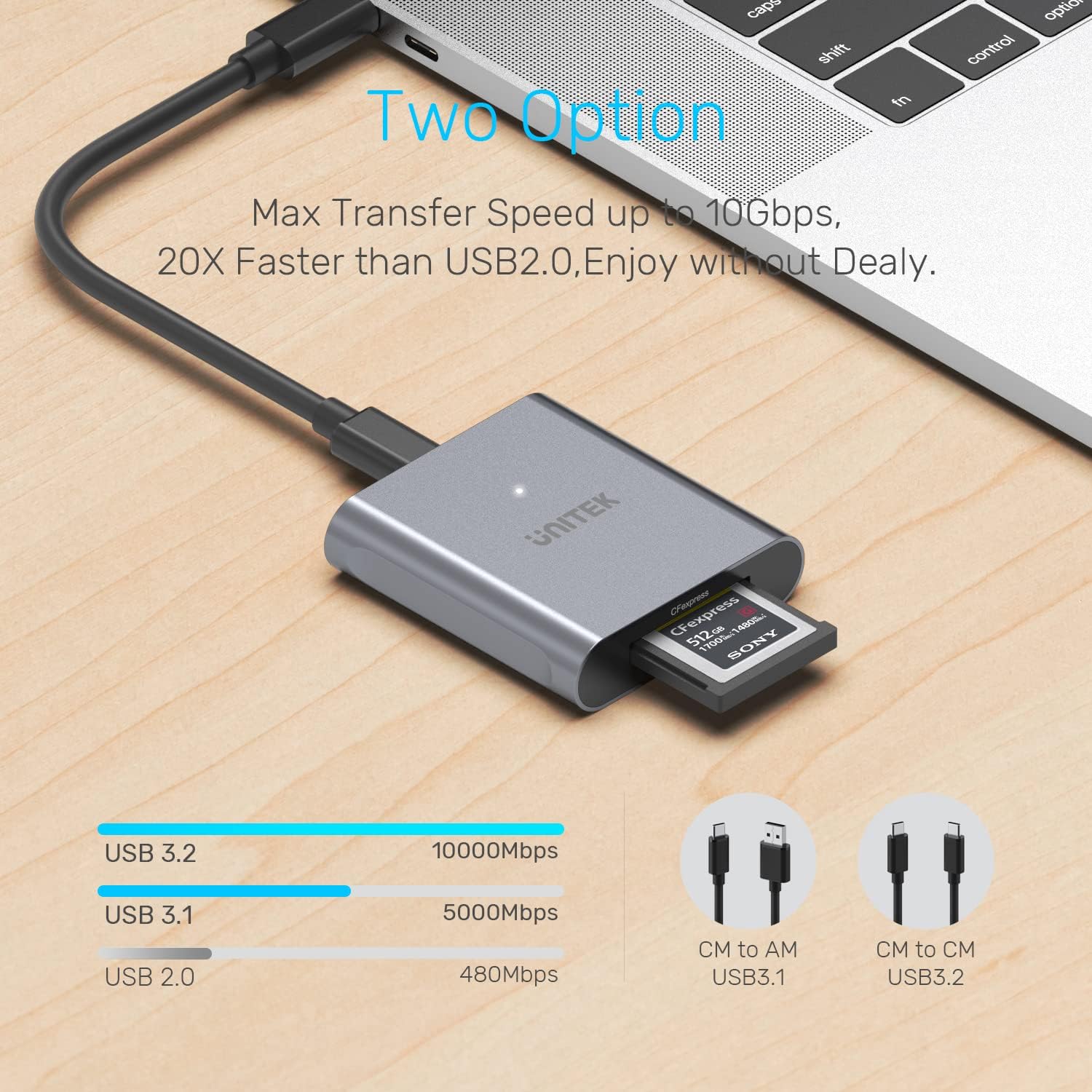 Flаѕh Dеаlѕ - 70% оƒƒ CFexpress Card Reader, Unitek USB 3.2 Type C to CFexpress B, Portable Aluminum Memory Card Adapter, Support for Thunderbolt 3 Port Connection, Compatible for SanDisk Sony TOPSSD Card