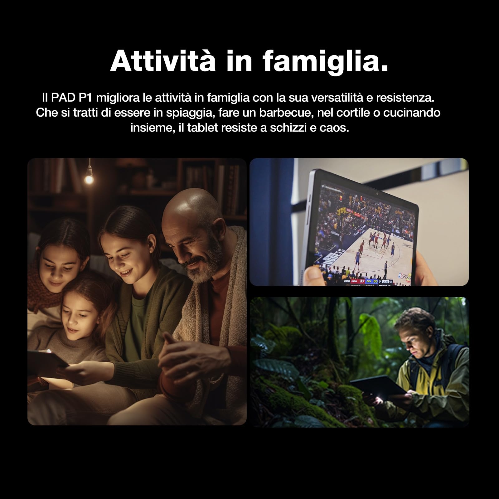 AGM PAD P1 Tablets PC, 10,36" 2K FHD IPS Android13 Rugged Tablet, 8GB+256GB/2TB TF, MTK G99, Doppi Altoparlanti BOX 1224, Batteria 7000mAh, Dual SIM 4G Tablet, Con Custodia e Tastiera