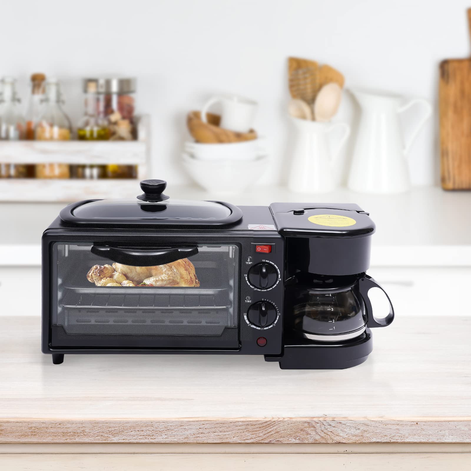 Machine de petit-déjeuner multifonctionnel Grille-pain Four Mini-four