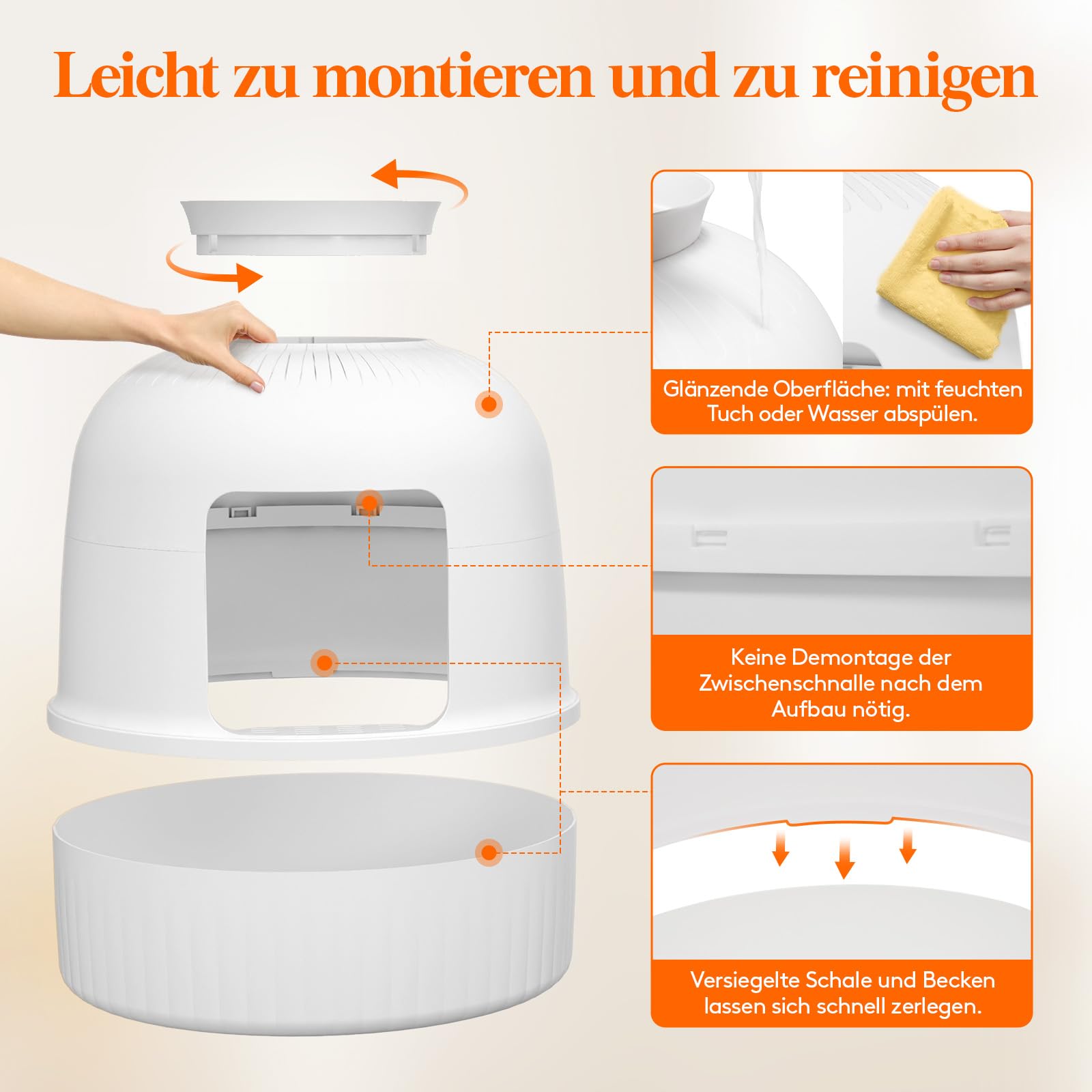 Lifewit Katzenklo Blumentopf mit Pflanze & Schaufel, Katzentoilette Weiß | Katzenklo Versteckt, Katzentoilette XXL mit Geruchskontrolle und Kohlefilter, Cat Litter Box with Plant für Wohnzimmer Ecke