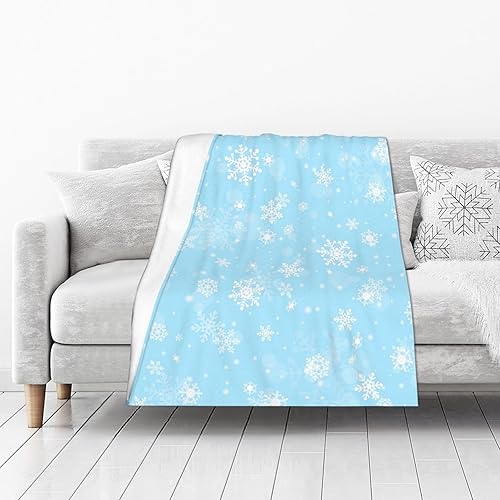 Miniatura 2 de Manta azul para mujer, suave manta de forro polar de verano de 50 x 40 pulgadas, manta ligera de viaje para cama, sofá, bonita decoración del hogar