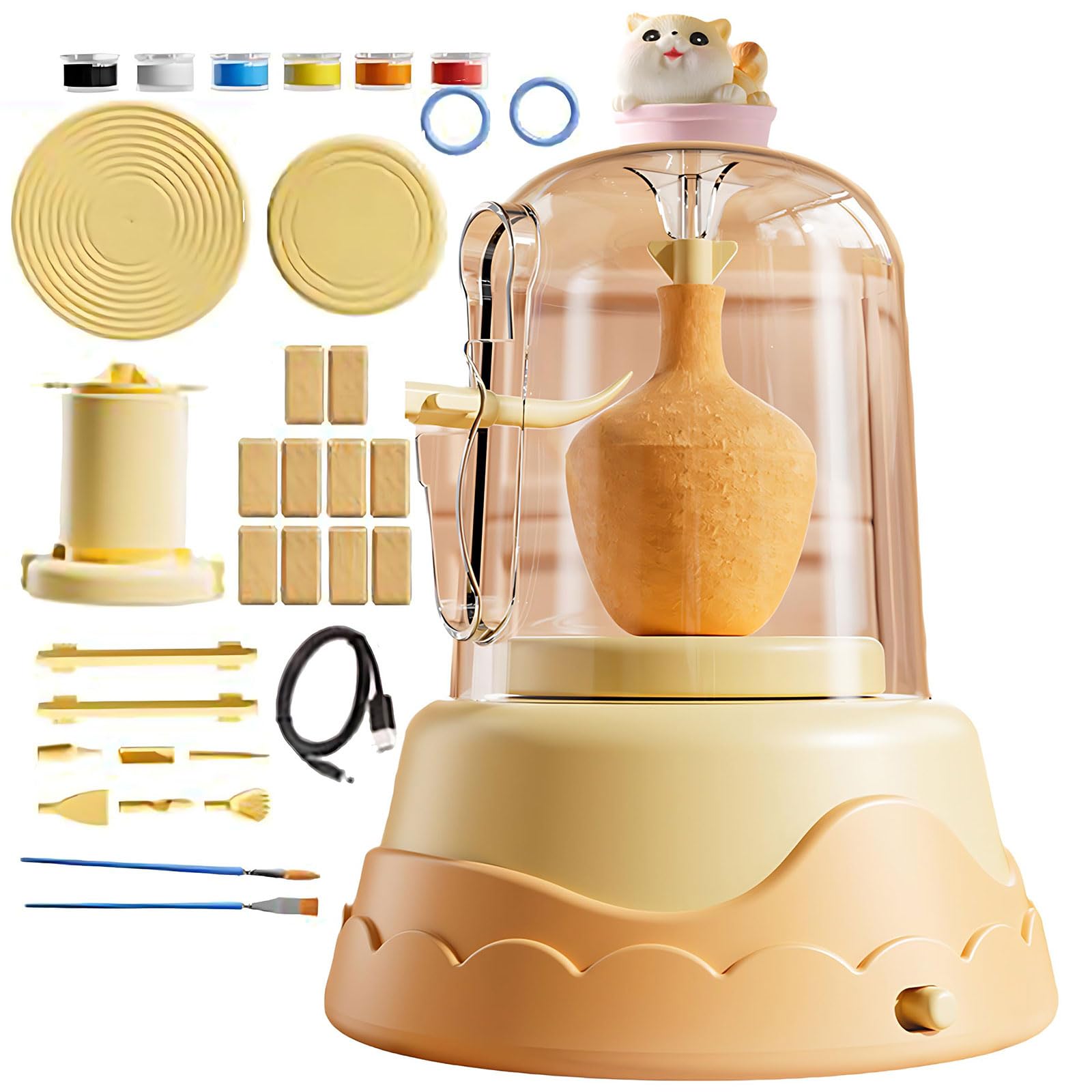 Roue de poterie électrique pour des ateliers créatifs en famille le mercredi