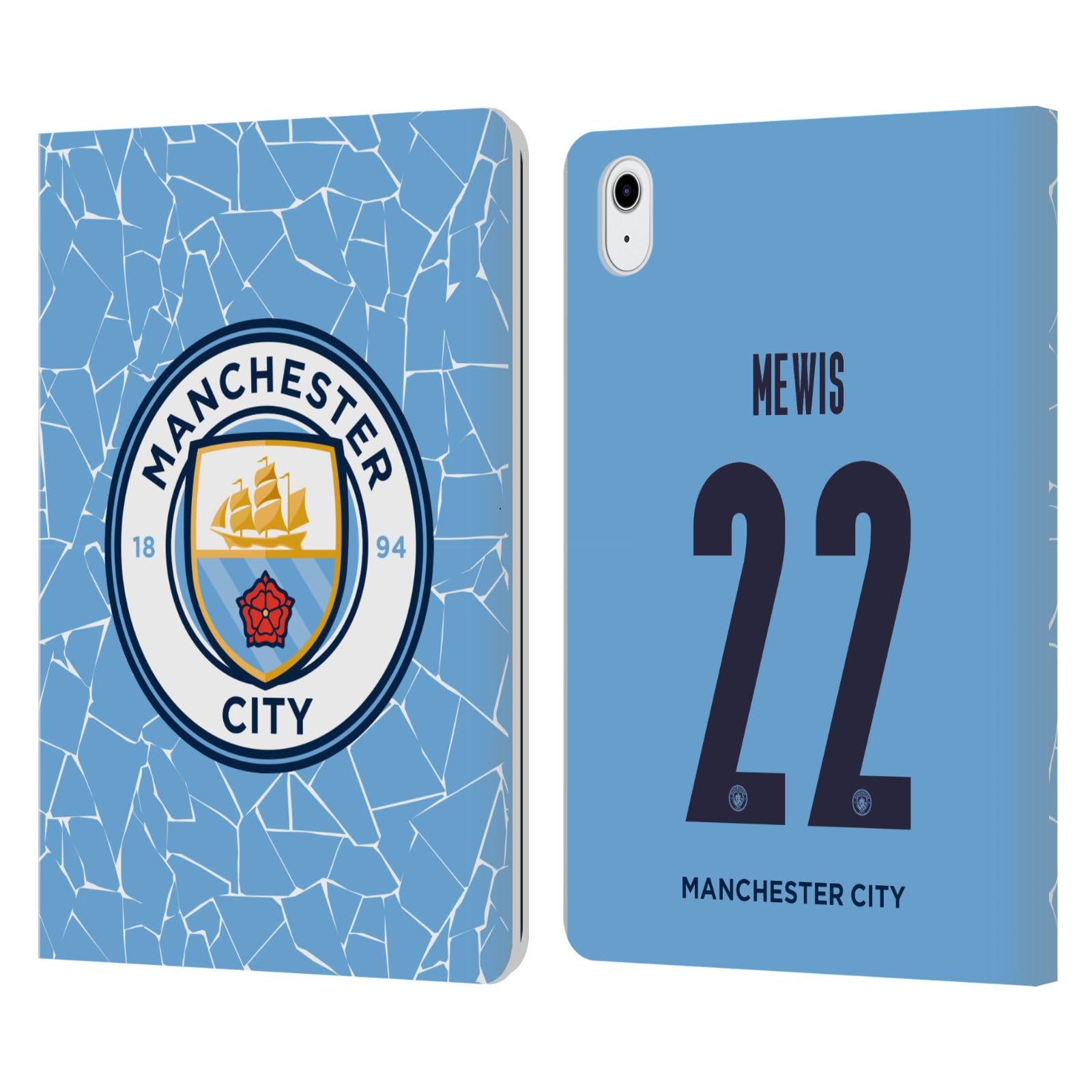Carcasa de cuero tipo libro compatible con iPad Air 2020 Manchester City 7