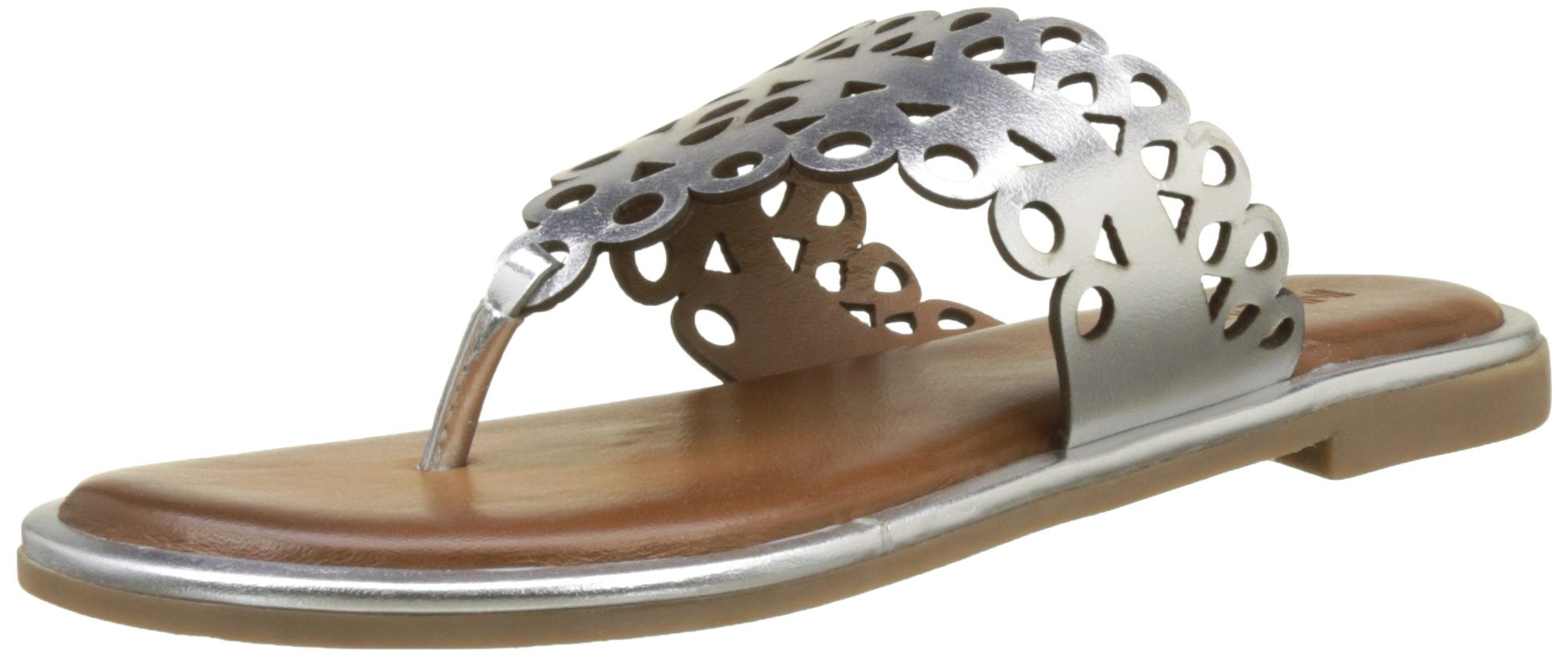 Inuovo Women's 8343 Toe Separator Sandals, Silver Pewter, 3.5 UK