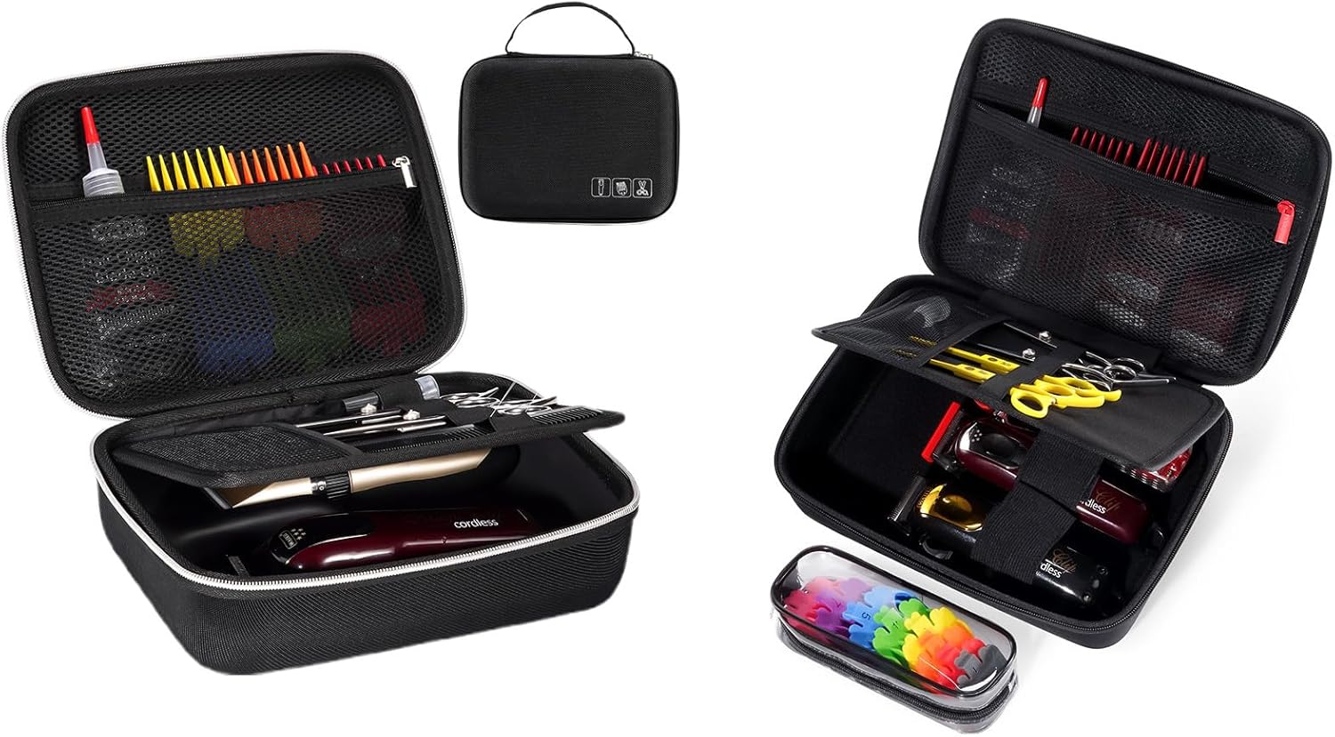 ProCase Barber Case with Washable Oilproof Inner Casing Bundle Hard Barber Accessories Case