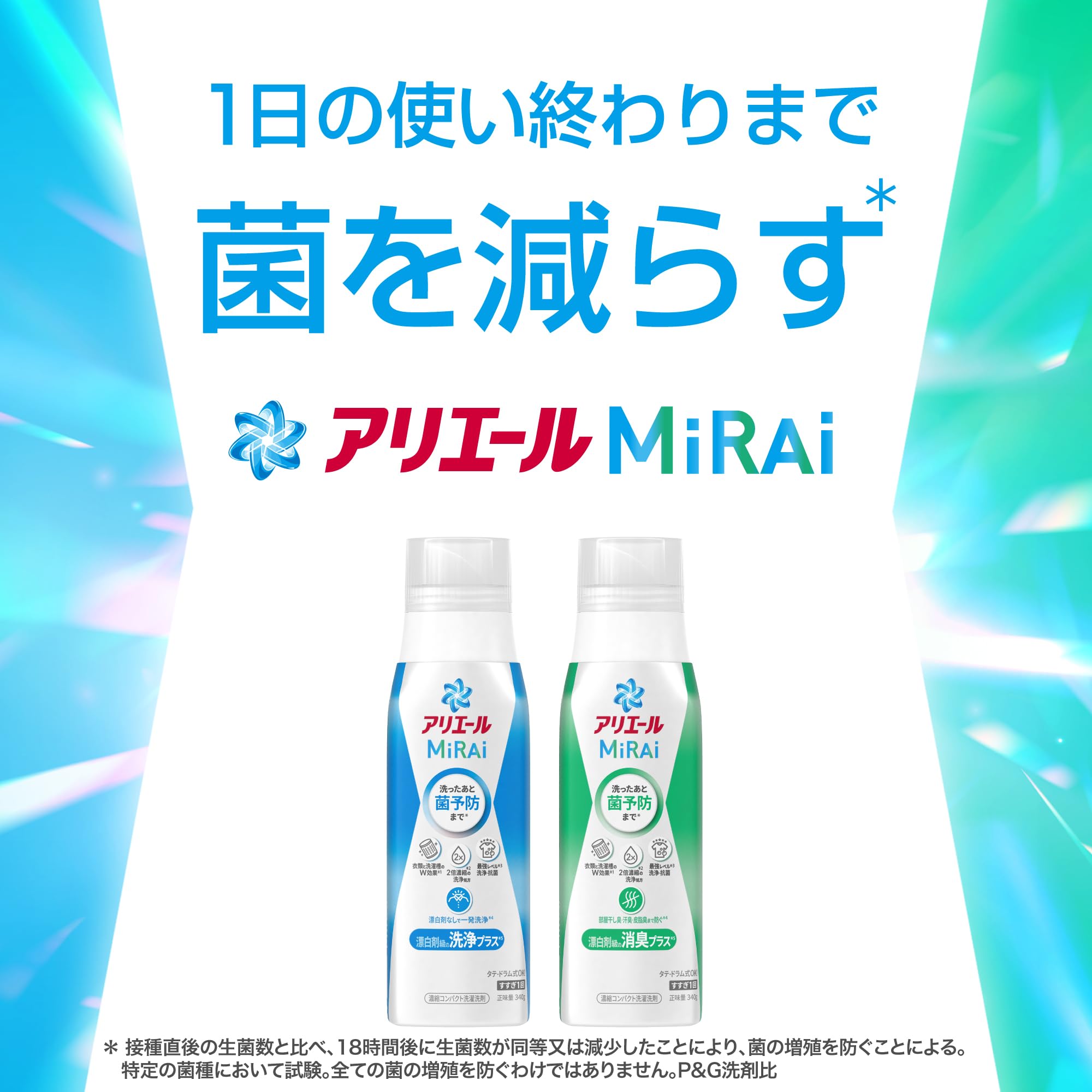 Amazon.co.jp: アリエール MiRAi 洗濯洗剤 濃縮 漂白剤級の洗浄プラス