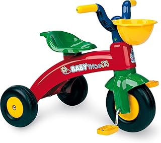 INJUSA - Tricycle Baby Trico Multicolore avec Panier Avant Recommandé pour Enfants de 1 à 3 Ans