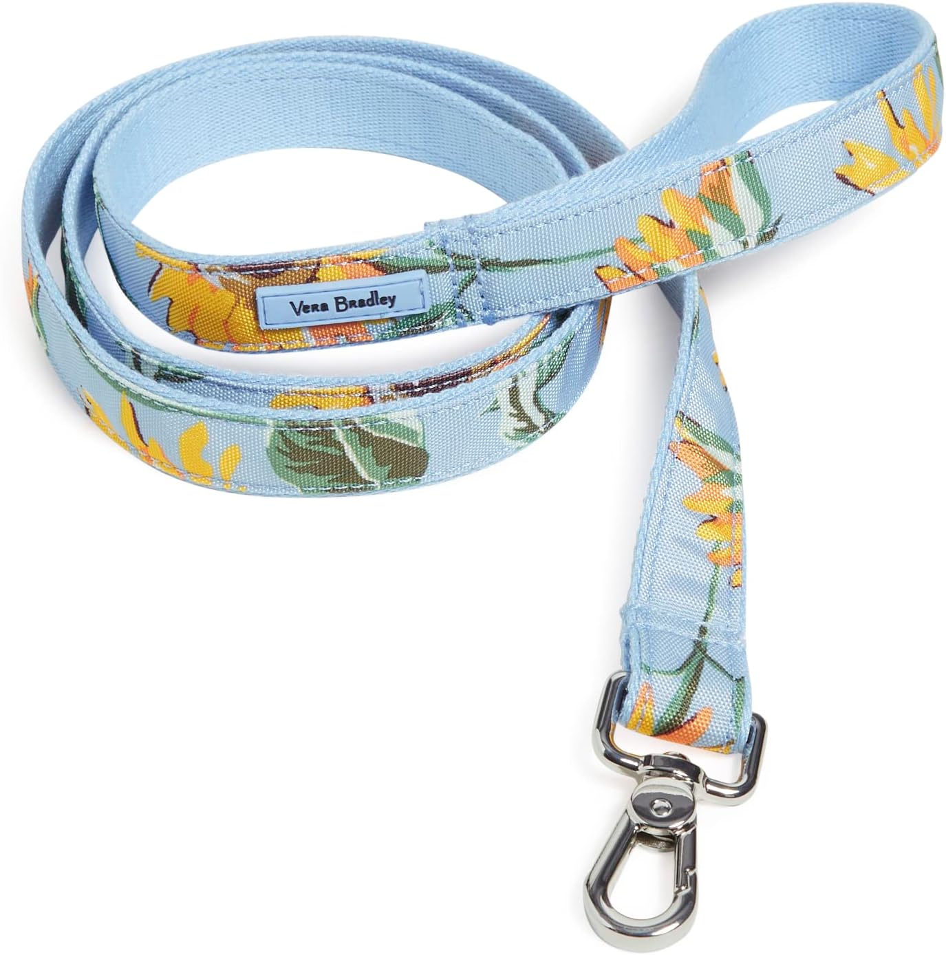 11 Vera Bradley Women's Recycled Lighten Up Water-repellent Pet Leash, Sunflower Sky, Large