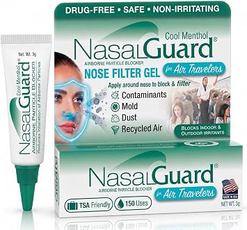 Air Travelers Cabin Air Protection Gel, Cool Menthol, Flights 3g