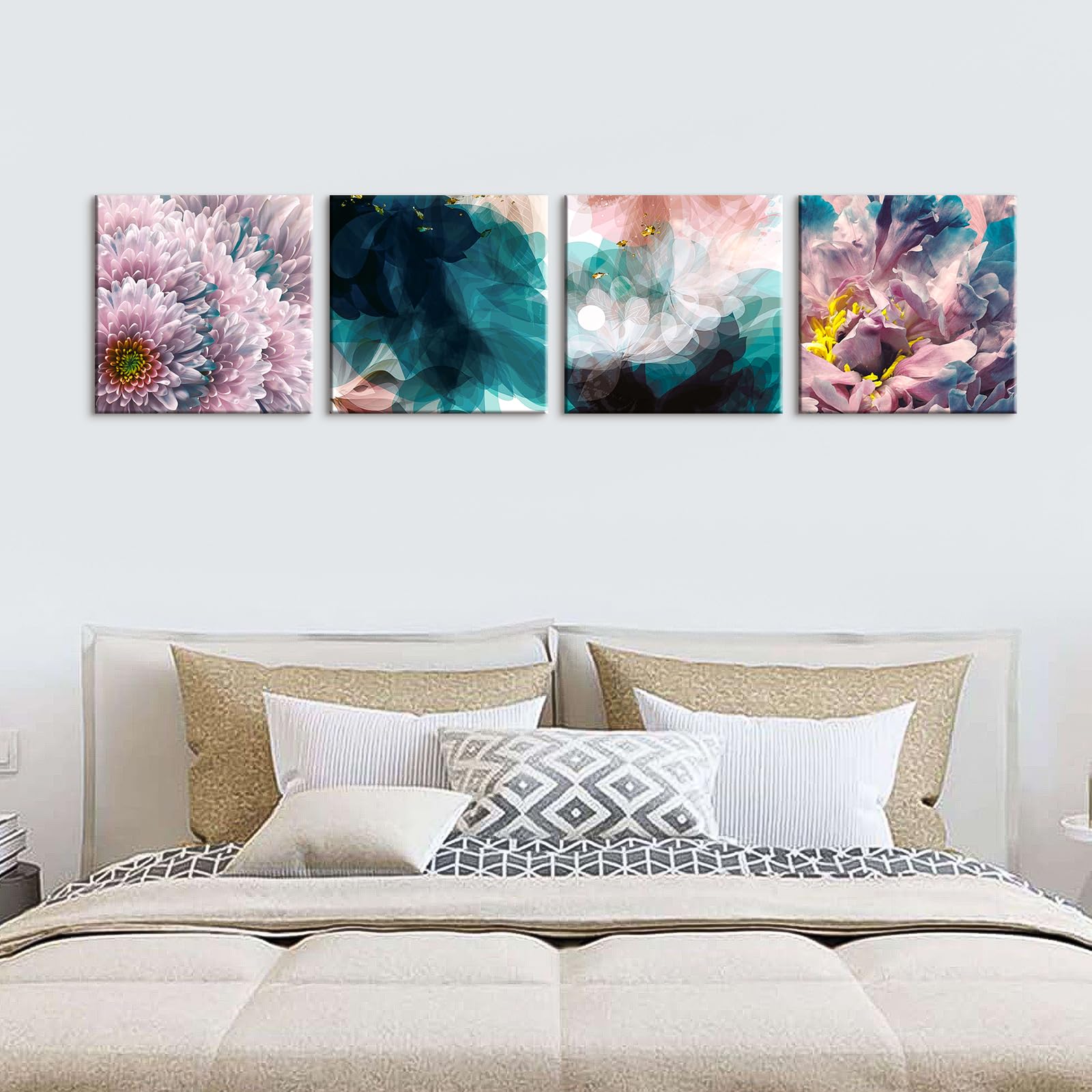 Sungeek 4 Parties Impression Sur Toile 30x30cm Cadre Moderne | FindTheDeal