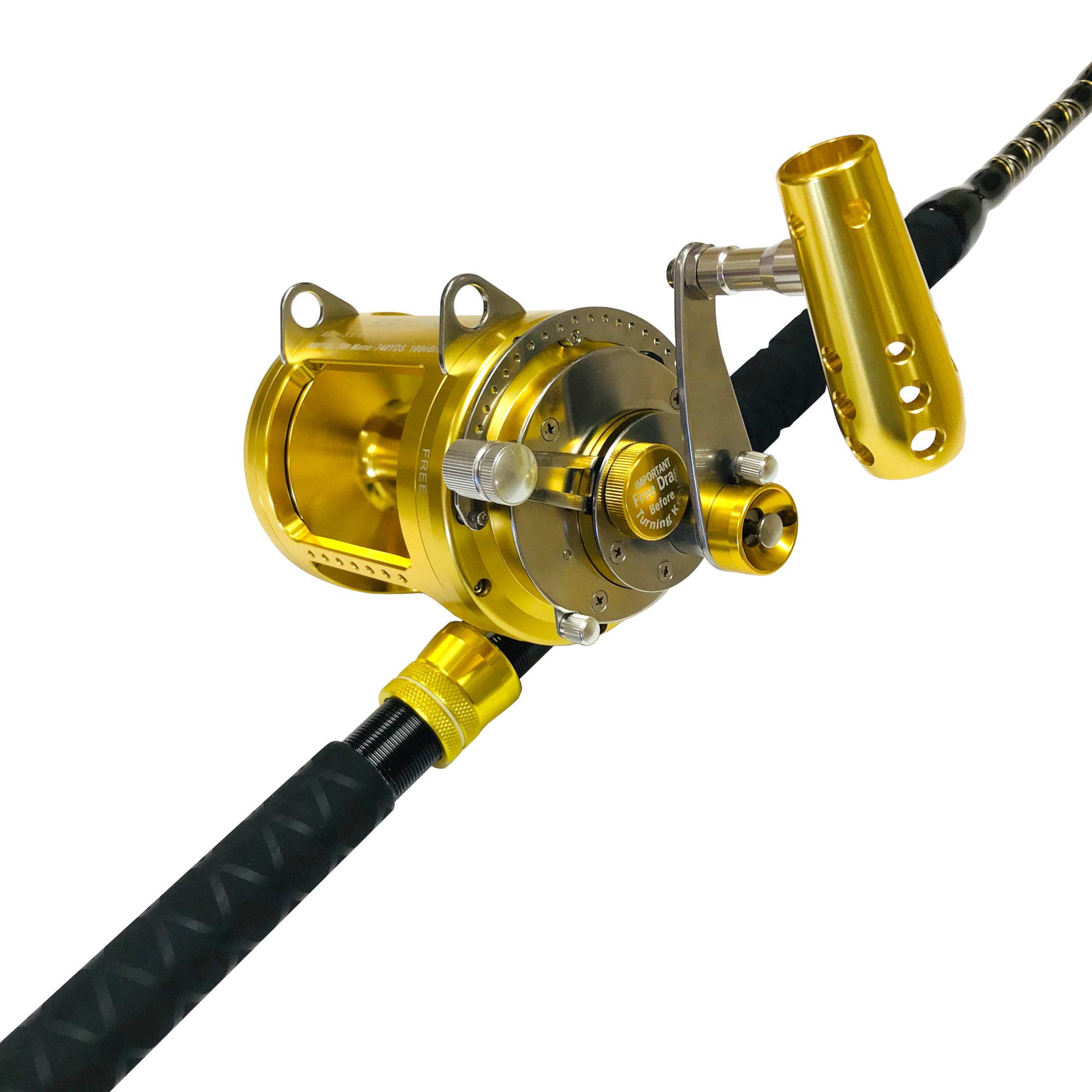 Amazon.com : 50W 2-Speed Reels on 100-120 lb. Tournament Rods (4 Pack) :  Sports & Outdoors