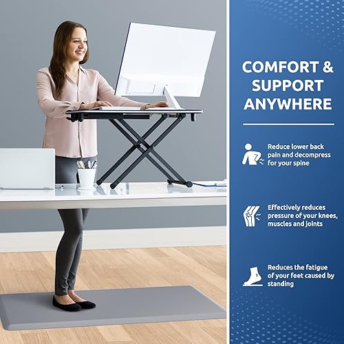 Miniatura 273 de KitchenClouds - Tapete antifatiga acolchado para cocina, impermeable, antideslizante, cómodo, para escritorio de pie, fregadero y oficina, 17.3 x 39