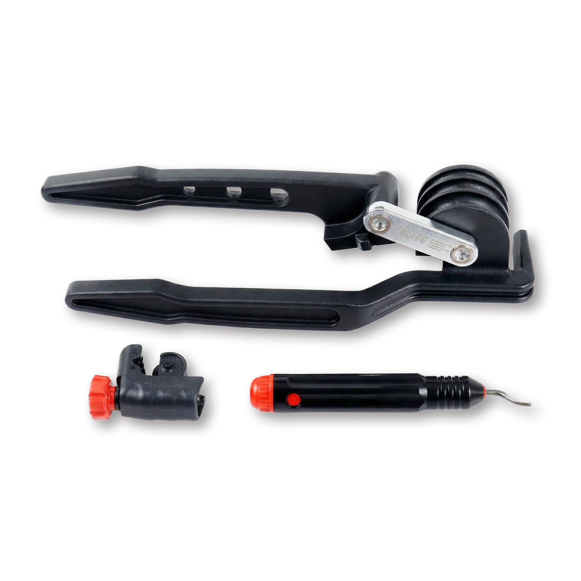 CCLIFE Rohrbieger Set 3in1 180° mit Rohrschneider Entgrater 6/8/10 mm | Komplettset zum Schneiden, Entgraten und Biegen von Rohren. Für Kupfer-, Aluminium- und Messingrohre in HVAC,Sanitär und Kfz.