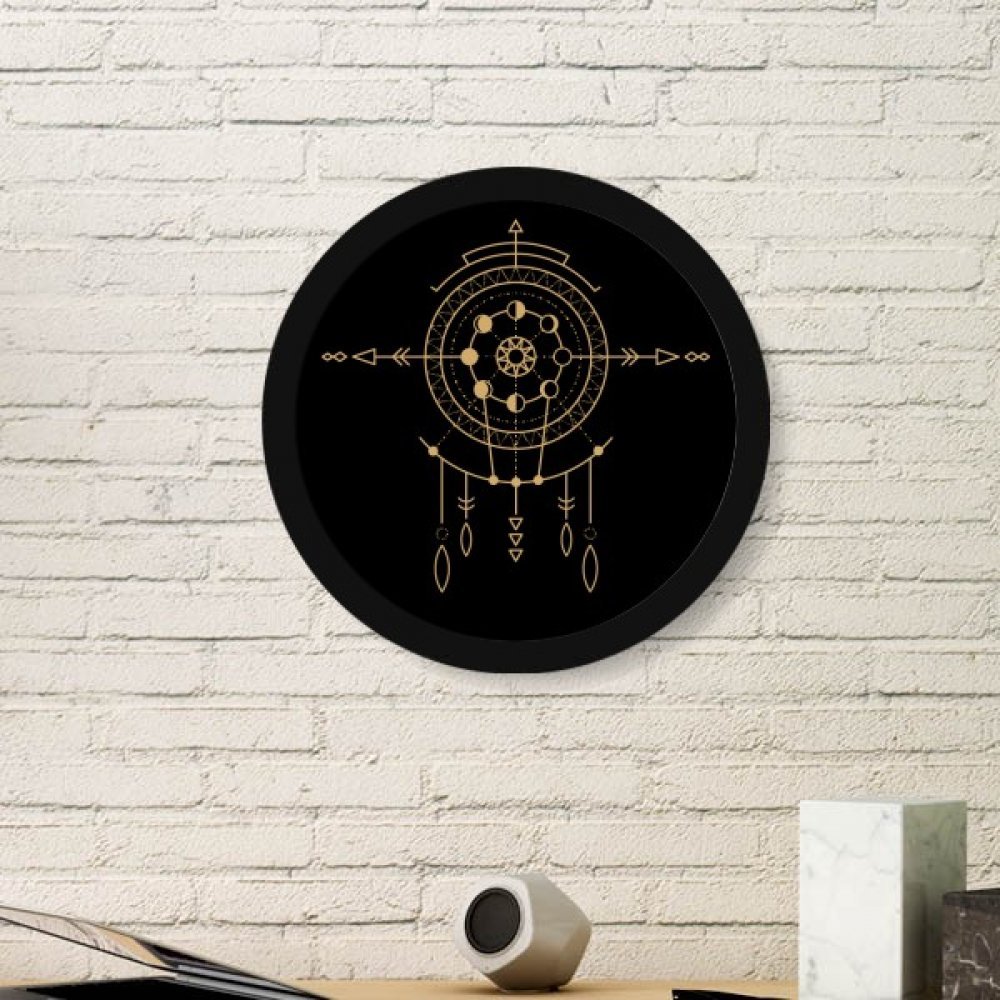 Peintures totem géométrique alien cercle noir pour créer une ambiance moderne dans le salon