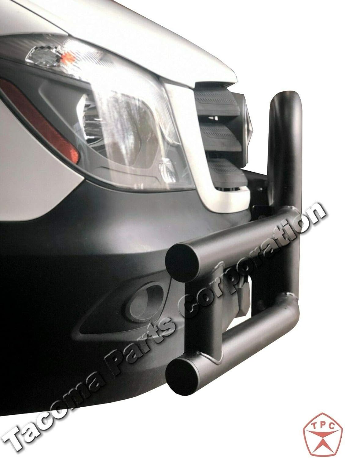 Kozak 3" Round Bumper Guard w/Built-In LED Bar Compatible with Dodge, Compatible with Sprinter Vans, Mercedes Sprinter Vans, Ram, Ford - Universal Fitment All Models