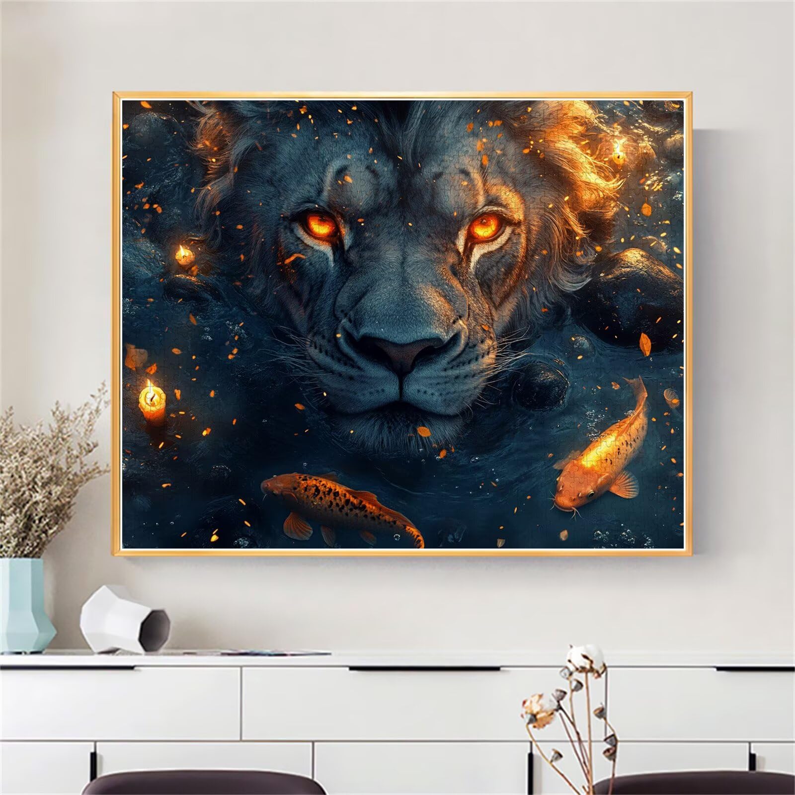 Puzzle Erwachsene 2000 Teile Löwe Tier Educa Jigsaw für Kinder ab 8 Jahren Mädchen Jungen, Erwachsene Impossible Klassische Puzzles Schwer, Anspruchsvoll Spielspaß, Als Familienspiel 70x99cm t-876