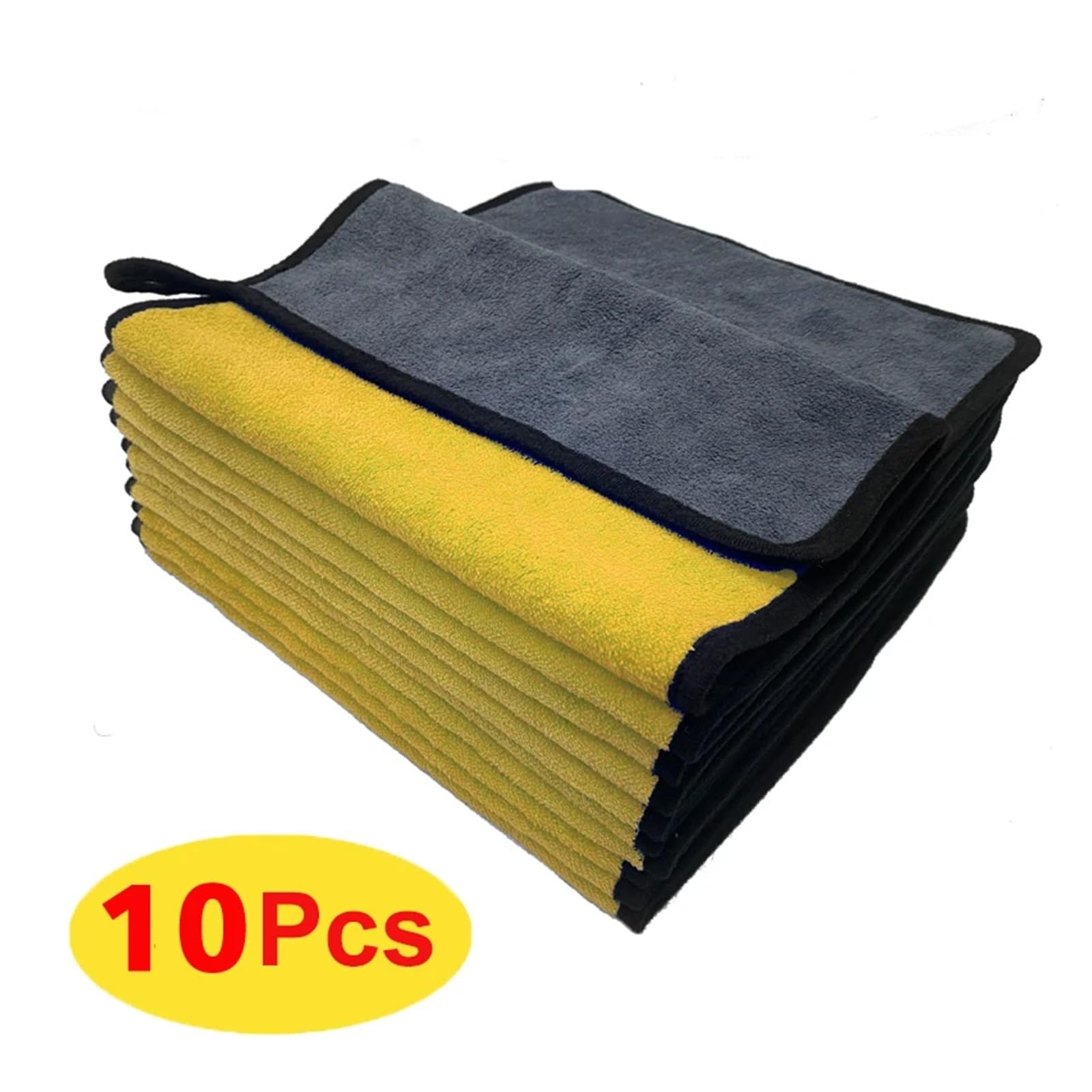 Mikrofasertücher for Waschen und Reinigen von Autos – Ultraweiche, saugstarke Tücher for Reinigen von Haushalts- und Küchengeräten(Yellow,10 PCS_30X60CM)