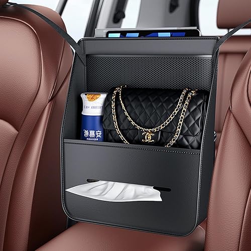 Miniatura 7 de RAKSONIC Bolsa colgante para respaldo de asiento de automóvil, bolsa de almacenamiento para tazas, toallas de papel y artículos pequeños,