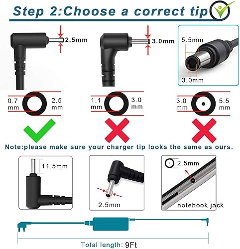 Miniatura 2 de Cargador adaptador de CA para Samsung Chromebook 3 XE501C13K XE501C13-K02US. por Galaxy Bang USA