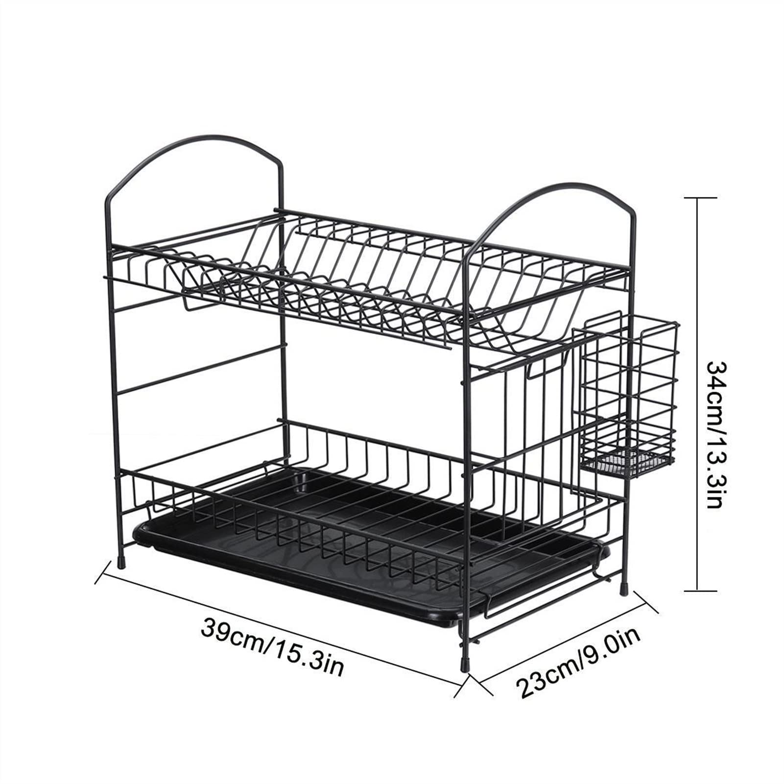 Portapiatti 2 Tiers Metallo Drenaggio Drenaggio Cucina Cappello for stoccaggio Stoccaggio Piano di lavaggio Piano di lavaggio Asciugatura Asciugatura Strumento di stoccaggio Strumento Organizzatore Ac