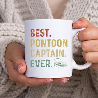 Best Pontoon Captain Ever Boat Owner Sailor Pontooning BlackMug, Tea Mug, Tea Cup, Coffee Cup