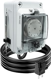 De-Icer Controller, De-Icer Temperature Controller, Temperature Range from -10 to 70℉, De-Ice Control Box for Dock Pond Yard Farm Lake