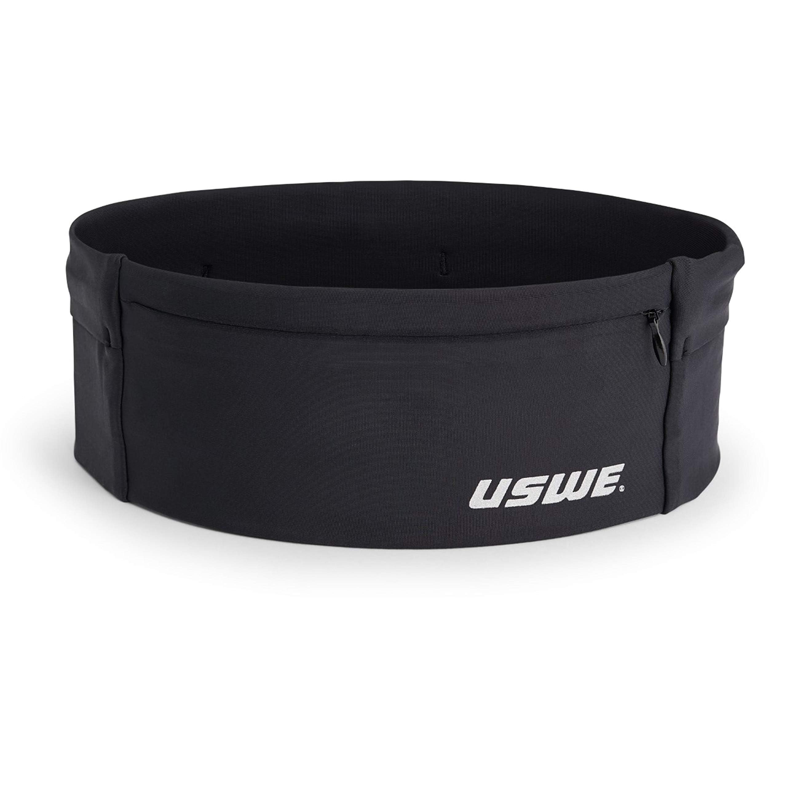 USWE HOFTER Unisex Running Hip Belt w/Water Resistant Phone Pocket, Skin Tight, Bounce Free, Waist Pack for Running, Walking, Cycling & Active Lifestyles, Black, Small: 74 - 79 cm / 29 - 31 in