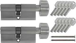 2x Knaufzylinder Gleichschließend KD 70 mm 35/35 mit Not- und Gefahrenfunktion inkl. 10x Schlüssel