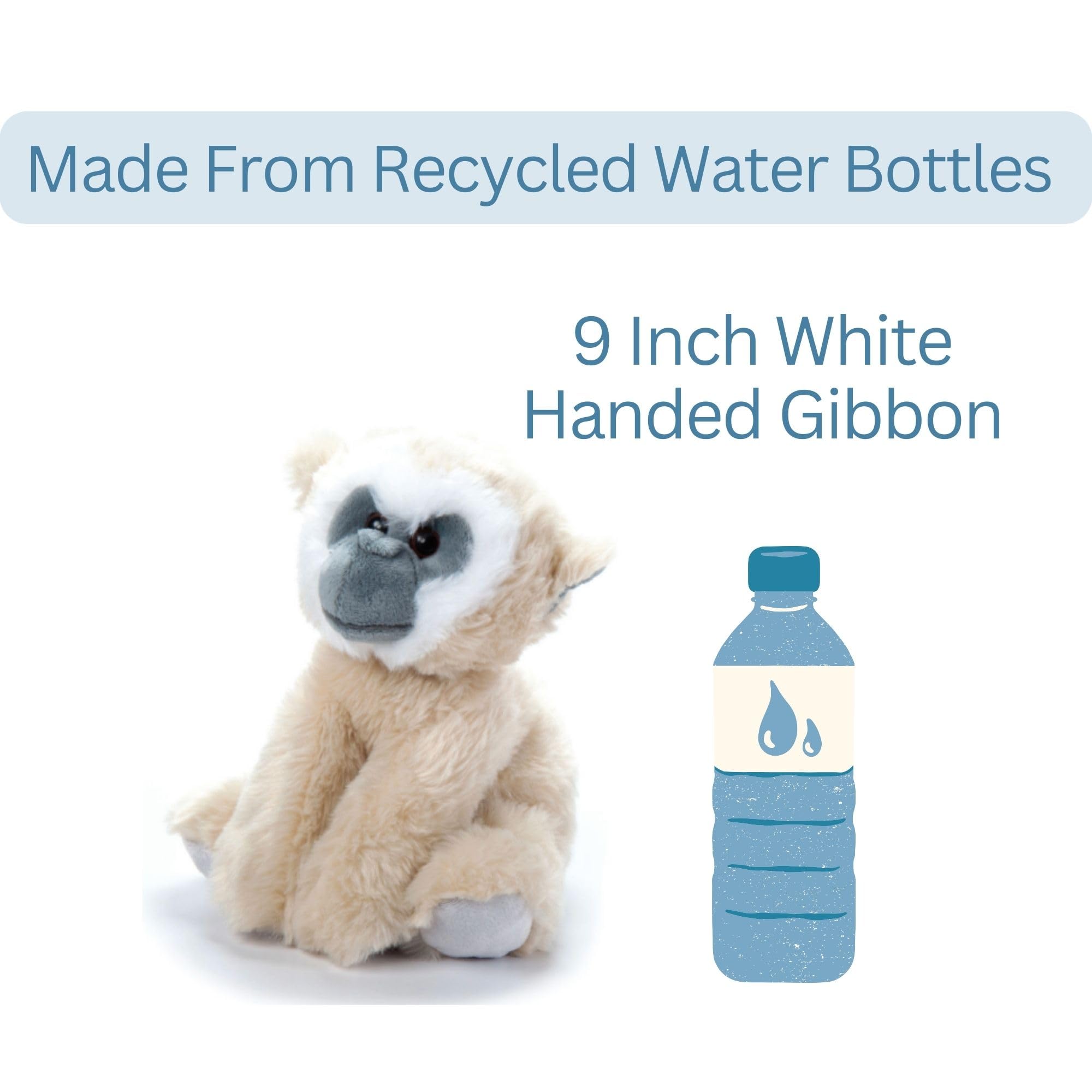 Hanging White Handed Gibbon Stuffed Animal - 20
