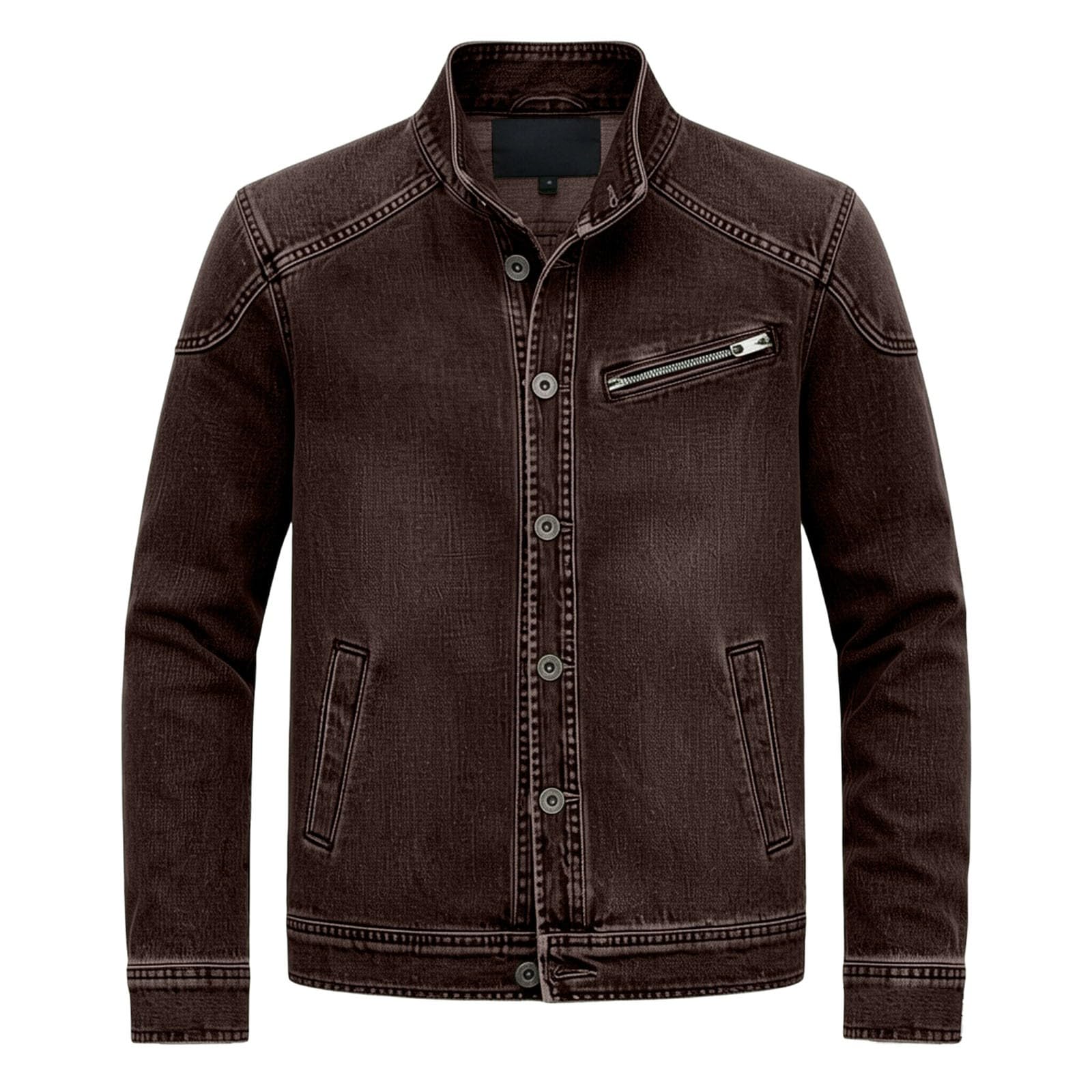 Generisch Chaqueta vaquera para hombre, chaqueta de entretiempo, chaqueta de primavera y otoño, chaqueta clásica vaquera, chaqueta cargo, ropa de calle, chaqueta de hombre, chaqueta de camisa vintage