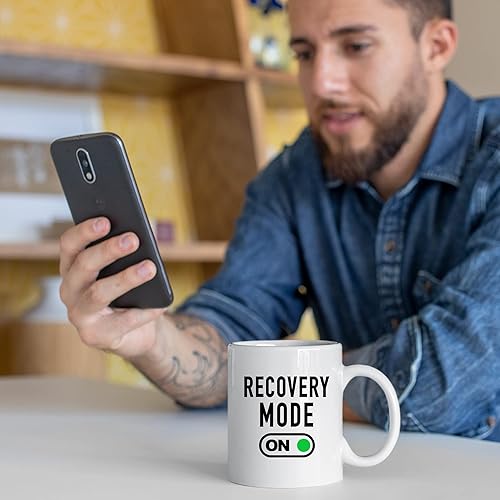 Miniatura 4 de Taza de café Recovery Mode On Get Well de regalo para pacientes, regalos inspiradores motivacionales para familiares y amigos, vaso de cerámica