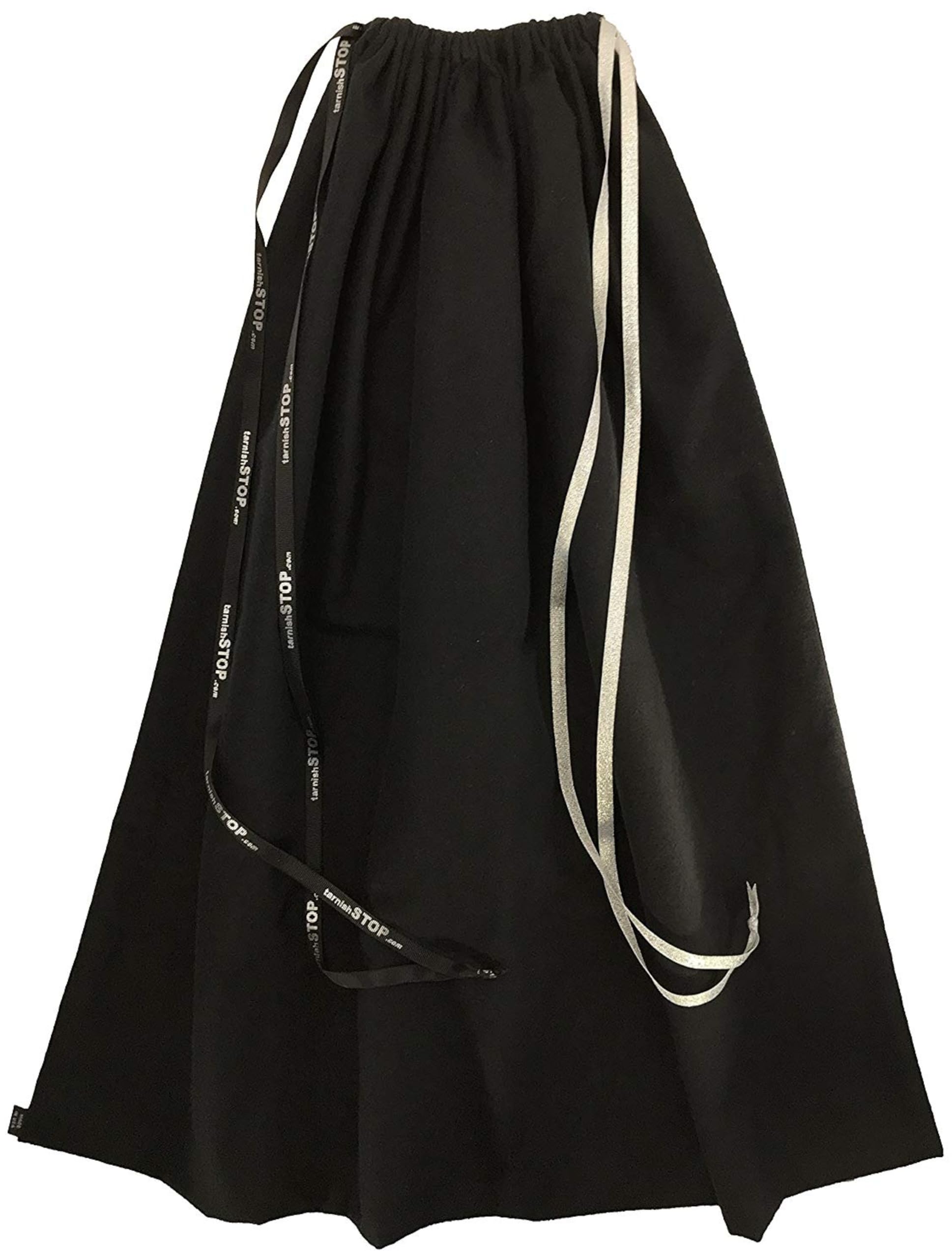 USA Made T-STOP Luxury Anti-Tarnish Bag for Silver Storage Patented Proven Protection Large 28x28 Tuxedo Black