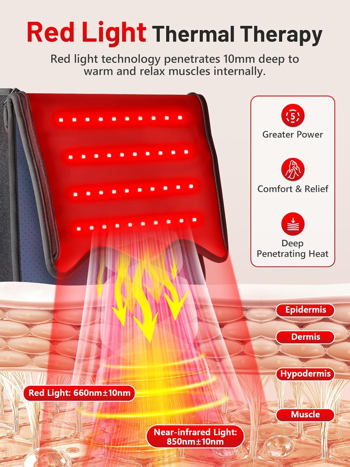 Red Light Therapy for Feet, 180 LEDs Full Coverage Near Infrared Light Therapy Boot with 3 Modes, 10-90 Min Timer, Leather Feet Wrap for Heel, Sole, Plantar Joint Muscle Recovery. - Image 4